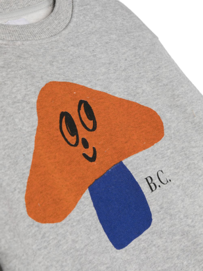 Shop Bobo Choses Mushroom-print Cotton Sweatshirt In Grey