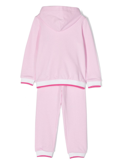 Shop Moschino Teddy Bear-motif Cotton Tracksuit In Pink