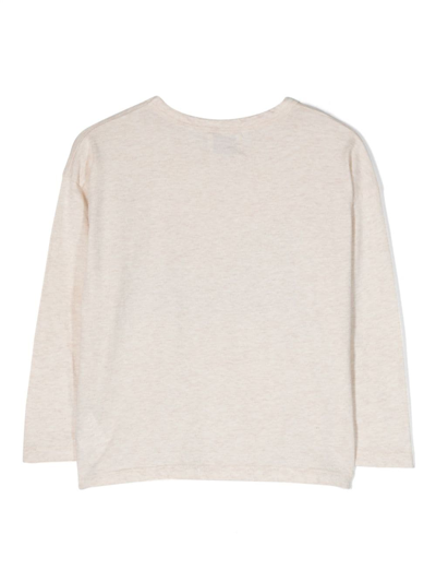 Shop Bobo Choses Graphic-print Long-sleeve T-shirt In Neutrals