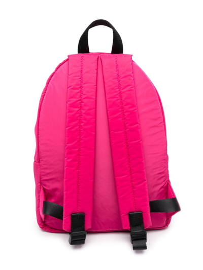 Shop Palm Angels Logo-print Zipped Backpack In Pink