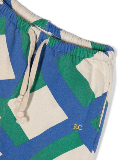 Shop Bobo Choses Geometric-print Cotton Track Pants In Blue