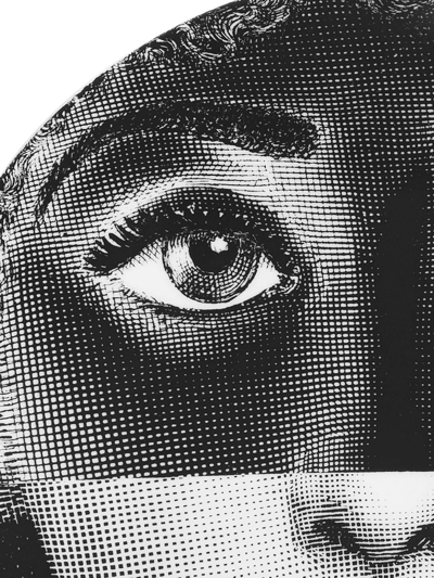 Fornasetti Tema E Variazioni N.225 Hand-decorated Wall Plate In Black