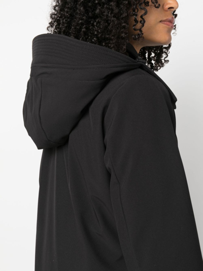 Woolrich Hooded Parka Coat In Black