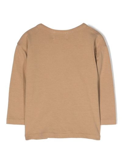 Shop Bobo Choses Mouse-print Long-sleeve T-shirt In Neutrals