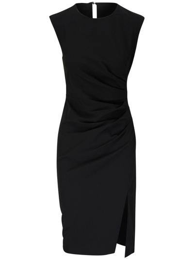 Shop Veronica Beard Ruched Midi Dress In Black