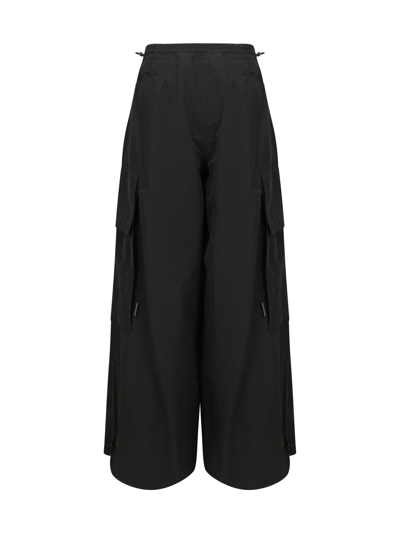 Shop Palm Angels Cargo Pants In Black Blac