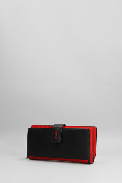 Shop Christian Louboutin Paloma Wallet In Black Leather