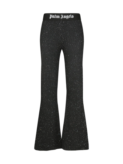 Shop Palm Angels Soiree Pants In Black Whit