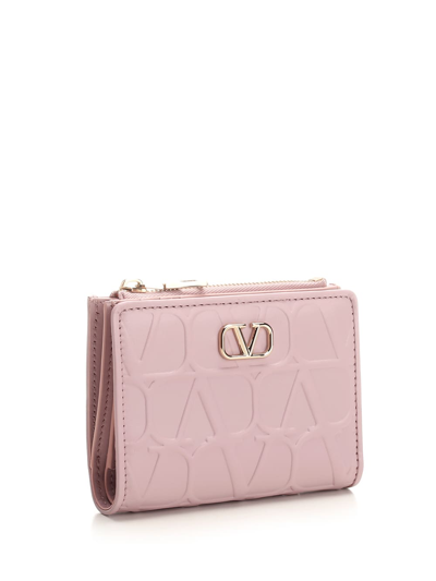 Shop Valentino Iconographe Wallet In Rose