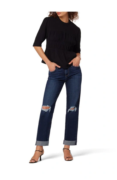 Shop Joe's The Niki Ripped Roll Hem Boyfriend Nonstretch Jeans In Biloxi