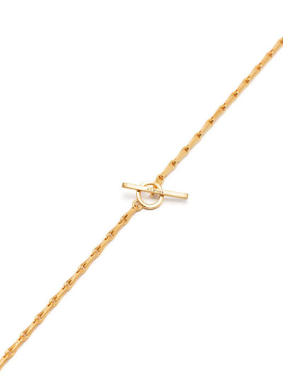 Shop All Blues Fold Chain Bar-pin Necklace In Gold