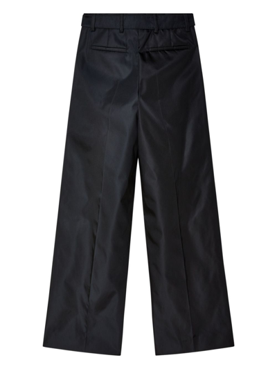 Shop Prada Belted Straight-leg Trousers In Black