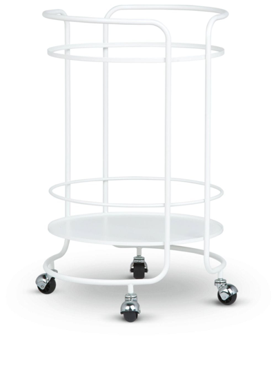 Shop Fornasetti Round Food Trolley In White