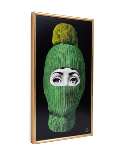 Shop Fornasetti Lux Gstaad Hand-decorated Panel In Black