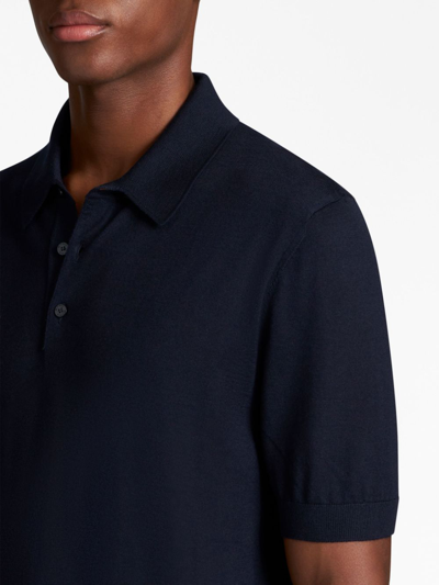 Shop Etro Pegasus-embroidery Polo Shirt In Blue