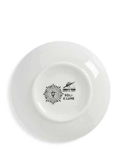 Fornasetti Sole Hand-decorated Porcelain Dish In White