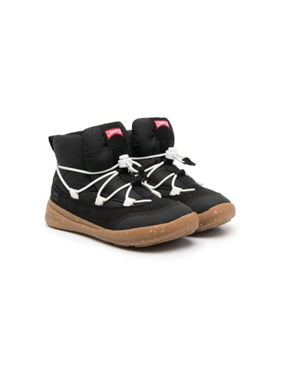 Shop Camper Ergo Drawstring Snow Boots In Black