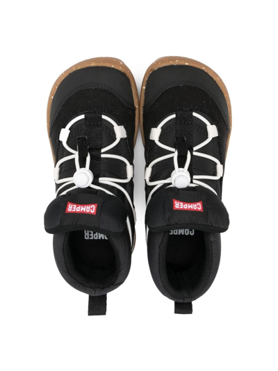 Camper Ergo Drawstring Snow Boots In Black