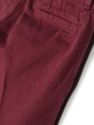 Fay Slim-cut Chino Trousers In Red