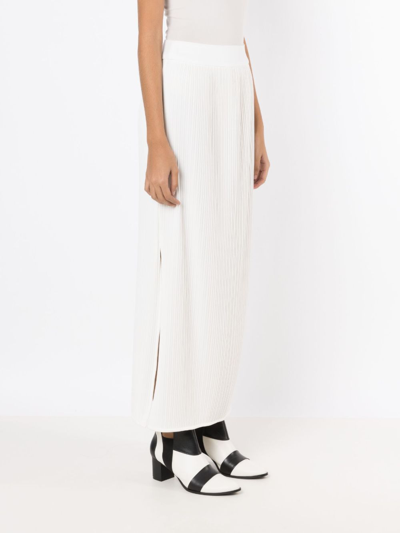 Neriage Pleated Maxi Skirt In White