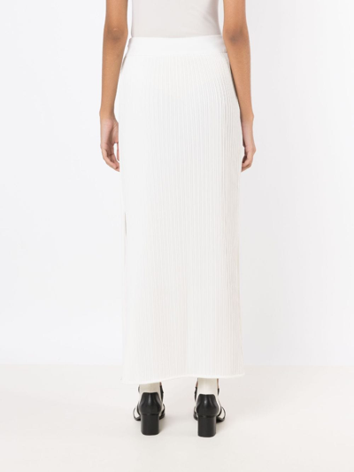 Neriage Pleated Maxi Skirt In White