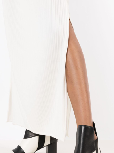 Shop Neriage Pleated Maxi Skirt In White