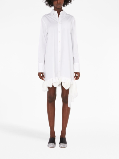 Shop Jw Anderson Loop-hem Shirt Dress In White