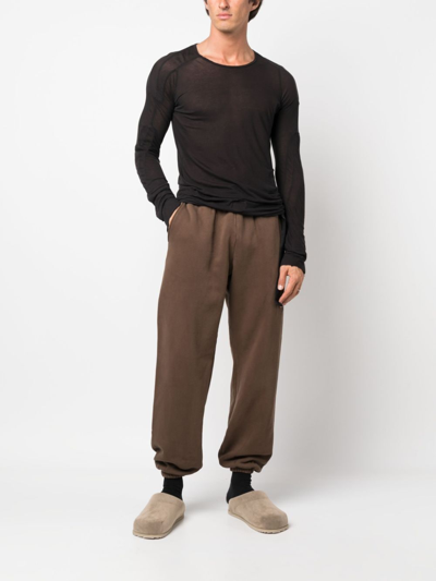 Shop Entire Studios Tapered-leg Cotton Track Pants In Green