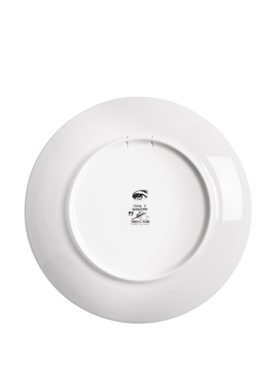 Fornasetti Tema E Variazioni N.99 Hand-painted Wall Plate In White