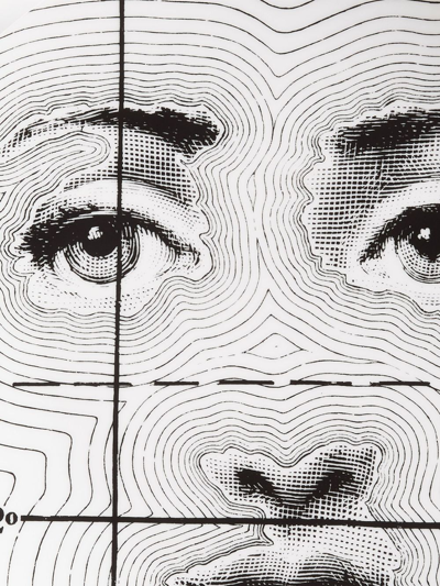 Fornasetti Tema E Variazioni N.99 Hand-painted Wall Plate In White