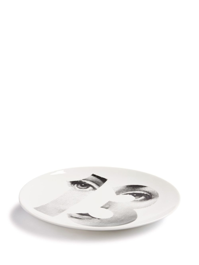 Shop Fornasetti Tema E Variazioni N.108 Hand-painted Wall Plate In White