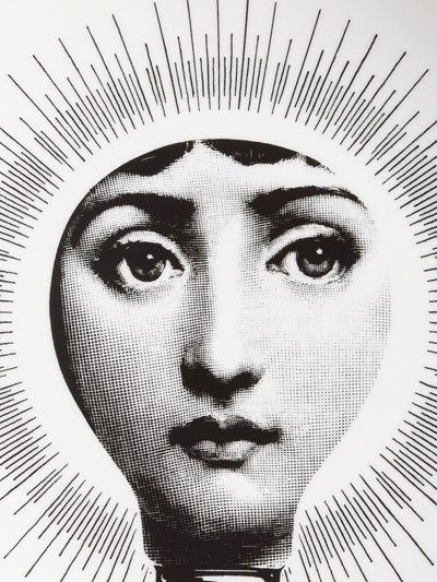 Fornasetti Tema E Variazioni N.83 Hand-painted Wall Plate In White