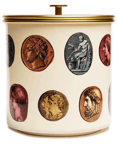 Shop Fornasetti Cammei Hand-painted Ice Bucket In Neutrals