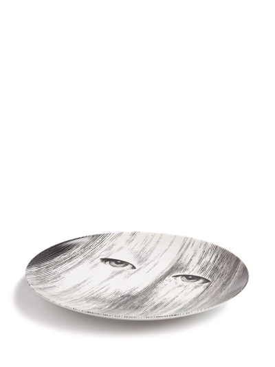 Fornasetti Wall Plate Tema E Variazioni N.176 In White