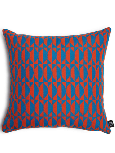 Shop Fornasetti Losanghe Outdoor Cushion In Blue