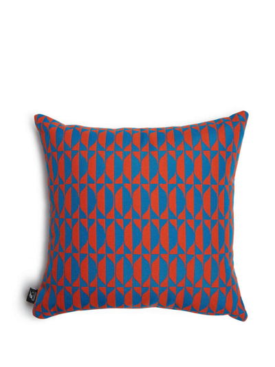 Shop Fornasetti Losanghe Outdoor Cushion In Blue