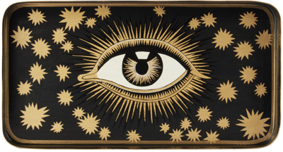 Shop Les-ottomans Black & Gold Eye Tray