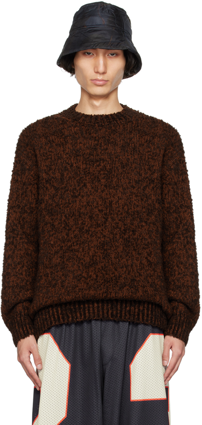 Shop Dries Van Noten Brown Crewneck Sweater In 703 Brown