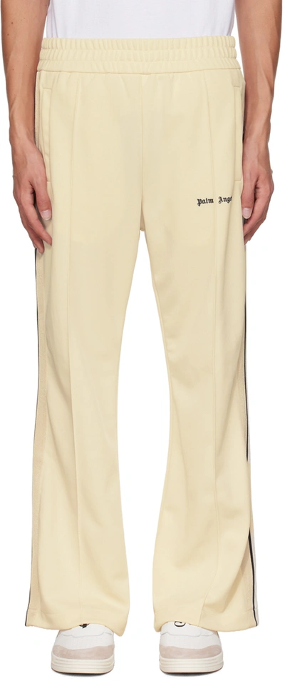 Shop Palm Angels Off-white New Classic Track Pants In Butter Black