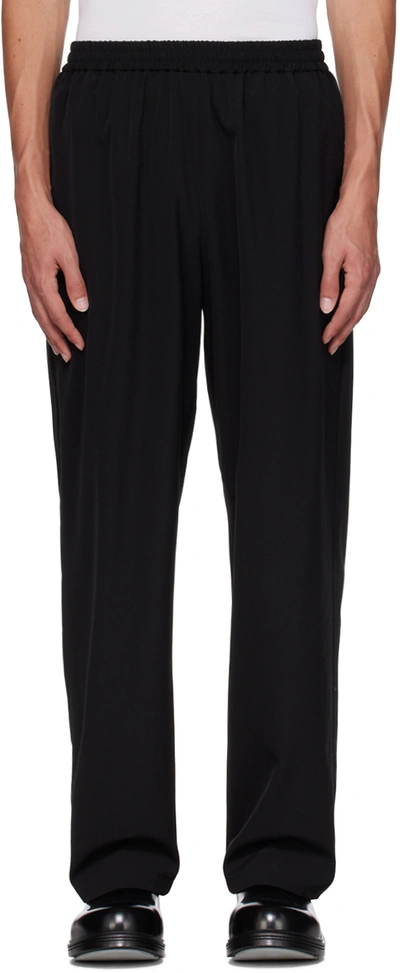 Shop Acne Studios Black Relaxed-fit Trousers In 900 Black