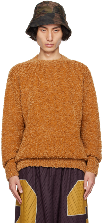 Shop Dries Van Noten Tan Crewneck Sweater In 102 Camel