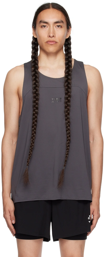 Shop 7 Days Active Gray Lightweight Tank Top In 037 Blackened Pearl