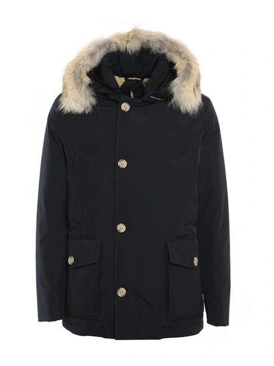 Shop Woolrich Arctic Anorak Down Jacket In Blu