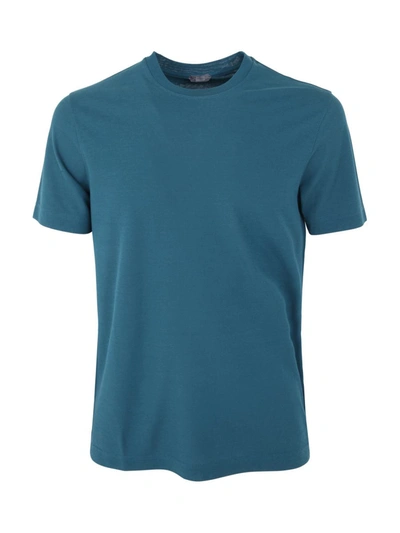 Shop Zanone Short Sleeves T-shirt Clothing In Blue