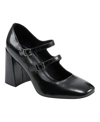 Shop Marc Fisher Women's Charisy Tapered Block Heel Dress Pumps In Black