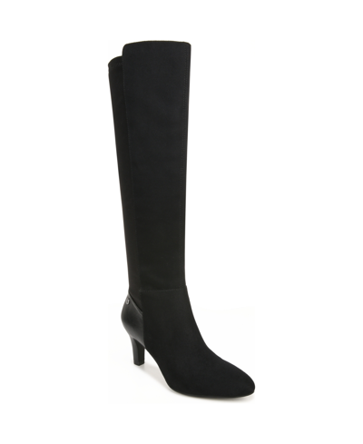 Lifestride Women's Gracie Wide Calf Boot In Black In Black Microsuede