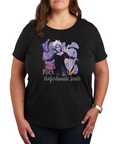 Shop Air Waves Trendy Plus Size Little Mermaid Ursula Graphic T-shirt In Black