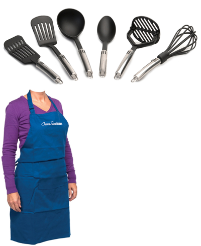 Shop Berghoff 7 Piece Munich Nylon Utensils With Apron Set In Black