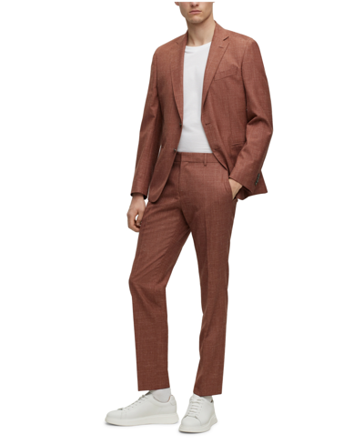 Shop Hugo Boss Boss By  Men's Slim-fit Suit In Medium Red