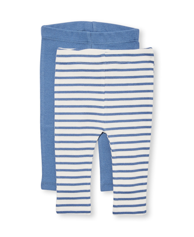Shop Cotton On Baby Girls Essentials Skinny Leggings, Pack Of 2 In Petty Blue Organic